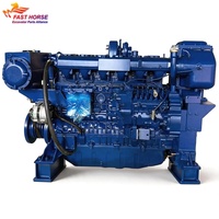 Moteur diesel marin Hangood 266 kW 9,7 L 6 cylindres pour bateaux de pêche, navires de marchandises, pièces de machines de construction