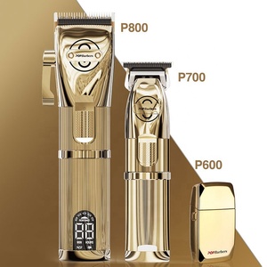 Máquina de Cortar Cabello Eléctrica <span class=keywords><strong>Barberia</strong></span> Gold, Inalámbrica, Recargable por USB - Product Image 1