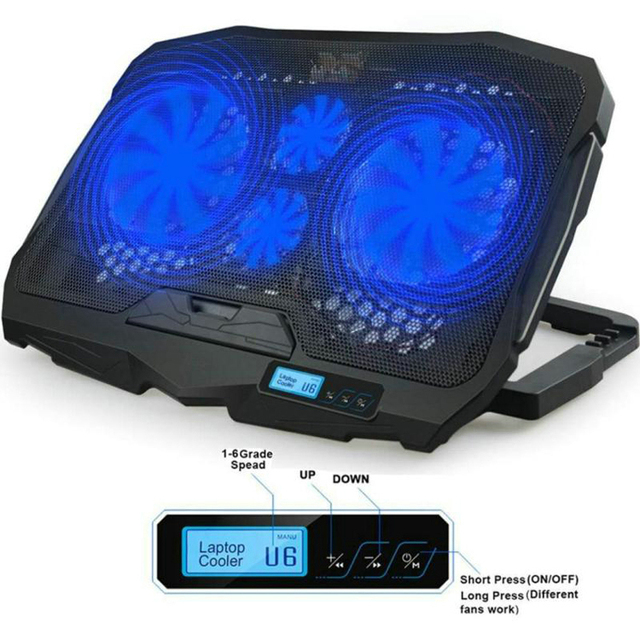 Factory Direct Sell High Quality Standard Size Laptop Cooler Fan with Display Cooling Fan