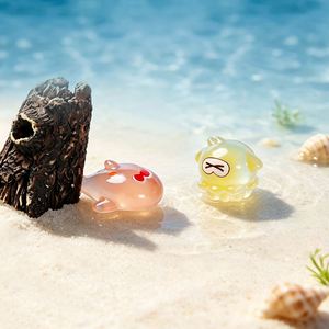 Figurines d'animaux marins miniatures en résine assorties qui brillent dans le noir, poulpe, tortue, ornements en résine pour aquarium, décoration de réservoir à poissons, vente en gros - Product Image 6