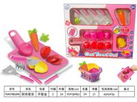 Ensemble de cuisine pour enfants avec fruits et légumes à découper, planche à découper, couteau de sécurité pour enfant, panier de rangement, jeu de rôle, cadeau