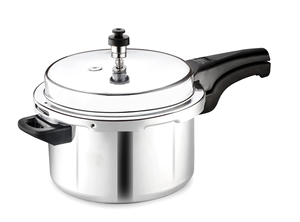 Casserole à pression en aluminium haute performance et robuste de 5 litres avec base compatible induction, revêtement antiadhésif durable à l'extérieur - Product Image 2