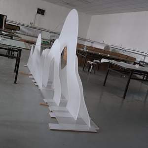 Décoration acrylique Aménagement paysager Paysage givré blanc Produits PMMA Fond Décoration intérieure Artisanat en forme spéciale - Product Image 4