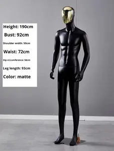 <span class=keywords><strong>Mannequin</strong></span> <span class=keywords><strong>Homme</strong></span> Adulte Entier avec Tête et Support en Plastique pour Vêtements, Présentoir <span class=keywords><strong>de</strong></span> Vitrine (Modèle Masculin) - Product Image 6