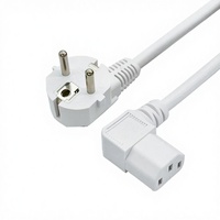 Cable de Alimentación Europeo de 1.20M (4 pies), Blanco, con Enchufe IEC C13 de 3 Pines, 16A 250V, Cable de Extensión con Enchufe Europeo para Computadora