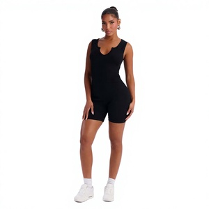 Ensemble de yoga pour femmes, tricoté, col en V, design ajusté en forme de V pour dissimuler les hanches et l'abdomen, adapté à la course à pied, au fitness et aux exercices. - Product Image 1