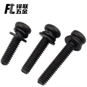 Tornillos de máquina Fenglian con revestimiento negro M2 M3, cabeza redonda, totalmente roscados, acero Q235 grado A, para uso en construcción - Product Image 2