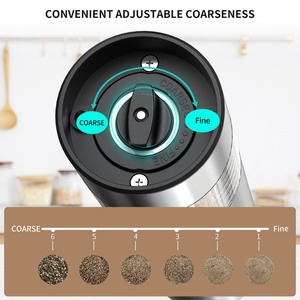Custom Multi Functional Rechargeable Salt and <b>Pepper</b> <b>Grinder</b> <b>Pepper</b> <b>Grinder</b> Adjustable Stainless Steel Salt and <b>Pepper</b> Mill - Product Image 5