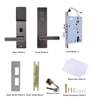 Cerradura de Puerta de Hotel RFID de Acero Inoxidable Plateado, Económica y de Alta Calidad, Sistema Inteligente con Software SDK Gratuito, Cerradura Electrónica con Tarjeta
