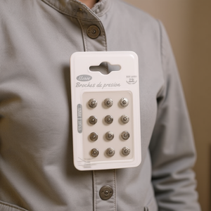 กระดุมโลหะแบบกด Ilan ขนาด 10 มม. 12 ชิ้น สำหรับเสื้อผ้า - Product Image 2