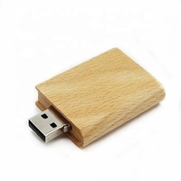 Clé USB 2.0 en bois en forme de livre avec logo personnalisé, cadeau promotionnel écologique pour l'école, nouveau stock, cryptée