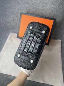 Sac à main de luxe en cuir de crocodile pour femme, sac structuré à poignée supérieure, style élégant, sac de créateur - Product Image 3