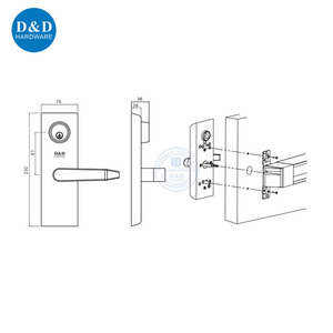Đòn bẩy xử lý khóa hoảng loạn phần cứng thép không gỉ Tính năng keyed lớp học chức năng đòn bẩy TRIM với xi lanh phím - Product Image 6