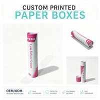 Tube d'emballage en carton biodégradable imprimé sur mesure pour affiches, boîte ronde en carton pour badminton, conteneur cylindrique en kraft pour T-shirts et bouteilles