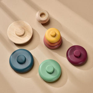 식품 학년 실리콘 스태킹 장난감 조기 교육 아기 빌딩 블록 및 Teether 장난감 안전하고 재미 - Product Image 6