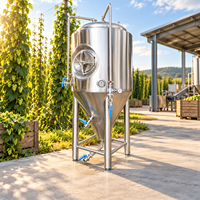 Cuve de Fermentation Conique en SUS316 pour Bière, 100-5000L, Épaisseur Intérieure 3mm, Extérieure 2mm, Poli Miroir, pour Équipement de Microbrasserie, 380KG