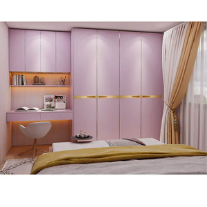 Meubles de chambre à coucher complets sur mesure, design moderne, écologiques, durables, gain de place, armoire intégrée rose, <span class=keywords><strong>dressing</strong></span> - Product Image 1