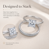 Nouvelles bagues tendance en argent sterling 925 plaqué moissanite, bagues de fiançailles, de promesse et de mariage pour femmes