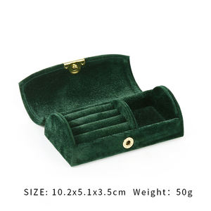 Caja de joyería de viaje de cuero PU logotipo personalizado anillo pendiente collar - Product Image 2