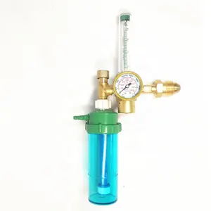 Regulator Silinder Oksigen Medis CGA580 FT2104, Pengaman Kualitas Tinggi dengan Flowmeter