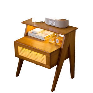 Mesita de Noche de Madera de Estilo Abierto con Cajones de Gran Capacidad, Fácil Instalación, Mueble de Dormitorio para Diversos Escenarios - Product Image 1