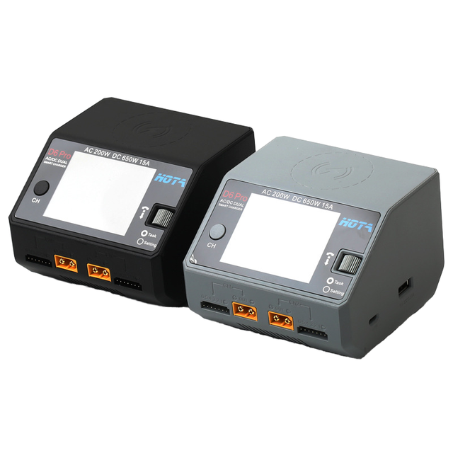 HOTA D6 Pro Charger Aeromodelling High Power Li-ion Battery 6S Balance Mobile Phone Wireless Charger 650W 100-240V Composite
