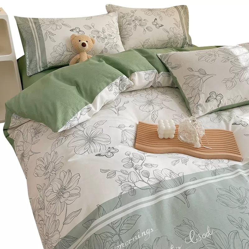 Элегантный AB версия бабочка цветок печатных постельное белье пододеяльники