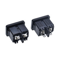 Toma de corriente C8 de 110V, 2 pines, montaje en PCB, Reino Unido/EE. UU./UE/AU, enchufe estándar para aplicaciones industriales con toma de CA de entrada macho de 110V