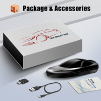 Adaptateur sans fil portable Android Auto Apple CarPlay AI Box avec commande vocale (Siri/Assistant Google) pour voitures Audi/VW, 32 Go WiFi 4 cœurs