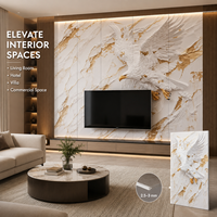 Panneau mural décoratif en PVC brillant MORLENX 3D Eagle UV pour la décoration murale intérieure de luxe