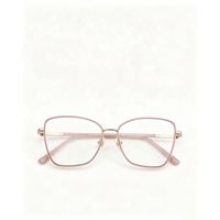 Nueva Llegada, Diseño Único, Monturas de Gafas Elegantes de Metal para Mujer, Bloqueo de Luz Azul, Monturas de Gafas Ópticas CR39