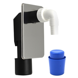 <span class=keywords><strong>Siphon</strong></span> de <span class=keywords><strong>machine</strong></span> à <span class=keywords><strong>laver</strong></span> encastrée avec plaque en acier inoxydable de 40-50 mm de diamètre pour système de drainage - Product Image 1