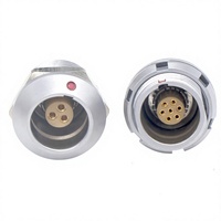 Conector Circular de Cable de Cobre Push-Pull Metálico de 4 Pines Serie K IP67 Eléctrico con Bloqueo para Conexiones Industriales