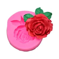 Cetakan Fondan Silikon Bunga Mawar, untuk Dekorasi Kue, Alat Memanggang Kerajinan Gula Dalam Membuat Kue