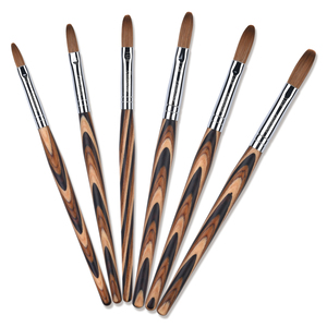 KADS Kolinsky Acrylic <b>Nail</b> Brush 100% Pure With Wooden Handle Sable 6#-16# <b>Nail</b> Art Acrylic Crystal Brush Customized logo - Product Image 6