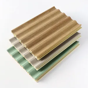 Konkav geriffelte Wand paneel Verbund Innen WPC PVC Wand paneel Innen architektur 3D Laminierung Verkleidung Wall board