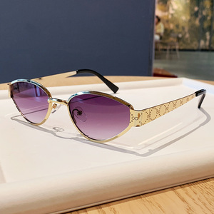 Lunettes de soleil œil de chat à monture intégrale UV400 pour femmes, style rétro, pour la conduite et la mode - Product Image 2