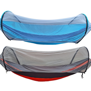 자동 빠른 개방 안티 모기 해먹 캠핑 해먹 모기 버그 그물 야외 휴대용 해먹 - Product Image 1