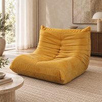 QINUO Ensemble de canapés modulaires modernes en tissu, compressés sous vide, avec fauteuil-lit pliant en mousse compressée et tissu extensible