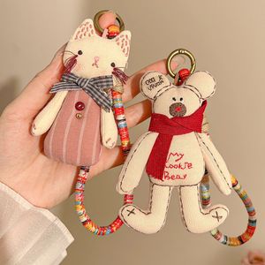 Tissu en coton fait main pendentif poupée accessoires <span class=keywords><strong>de</strong></span> mode sac porte-clés boucle <span class=keywords><strong>de</strong></span> sécurité mignonne fabriquée en Chine - Product Image 1