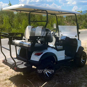 Voiturette de golf électrique tout-terrain durable 4 places avec siège arrière rabattable pour la conduite sur terrain accidenté en parc ou à la ferme - Product Image 1