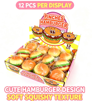 Jouet Squishy Géant Hamburger Réaliste, Jouet Anti-Stress à Presser pour Filles et Garçons en Mousse PU