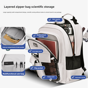 Borsa a tracolla leggera con chiusura a cerniera impermeabile con chiusura a cerniera per il tempo libero di nuova tendenza per studenti delle scuole superiori - Product Image 6