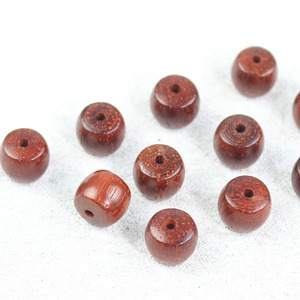 Cuentas de madera maciza natural de palisandro de 8x10 mm pulidas para la fabricación de pulseras - Product Image 1