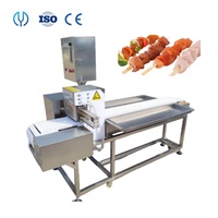 Machine automatique à brochette de viande de boeuf, de porc et de poulet, équipement de fabrication de bâtonnets de kebab pour le barbecue et la transformation des aliments