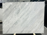 Dalles de marbre blanc Boya en gros, découpées sur mesure, polies, pour comptoirs de cuisine, murs et sols