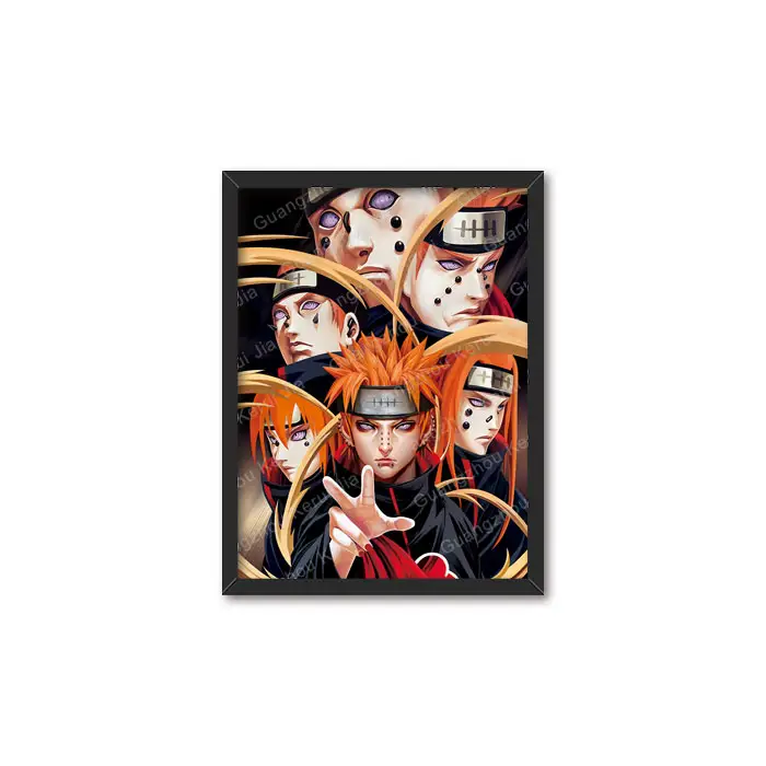 3d lenticolare Flip Poster giapponese Wall Art 3D TV & Movie Character narutos Poster Pictures Frame regalo promozionale