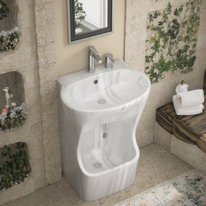 Lavabo Avec <span class=keywords><strong>Lave</strong></span> Pied Lavabo sur pied sur pied islamique moderne Lavabo sur pied Lavabo sur pied pour robinet de salle de bain musulman Wudu - Product Image 3