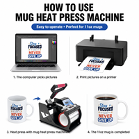 Machine de presse à chaud pour tasses de 11 oz, directement de l'usine, avec contrôleur numérique LED, machine d'impression par sublimation pour tasses en céramique personnalisées