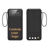 Nouvelle vente flash : chargeur portable à charge rapide 4 en 1 avec câble intégré, batterie externe 10000 mAh, chargeur de téléphone portable, batterie externe 10000 mAh